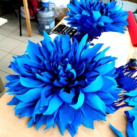 Бумажный цветок "Василёк" (цвет любой по договоренности)